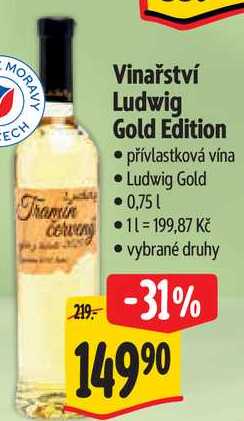 Vinařství Ludwig Gold Edition, 0,75 l