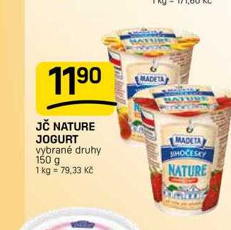 JČ NATURE JOGURT vybrané druhy 150 g 