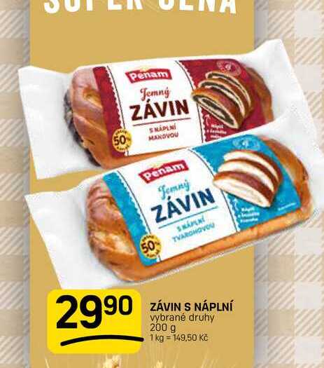 ZÁVIN S NÁPLNÍ vybrané druhy 200 g