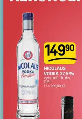 NICOLAUS VODKA 37,5% vybrané druhy 0.5l