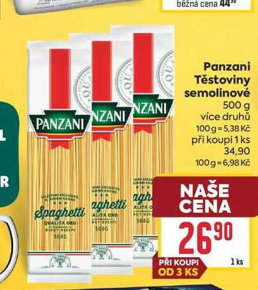 Panzani Těstoviny semolinové 500 g 