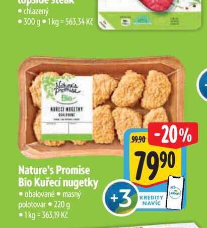  Nature's Promise Bio Kuřecí nugetky  220 g