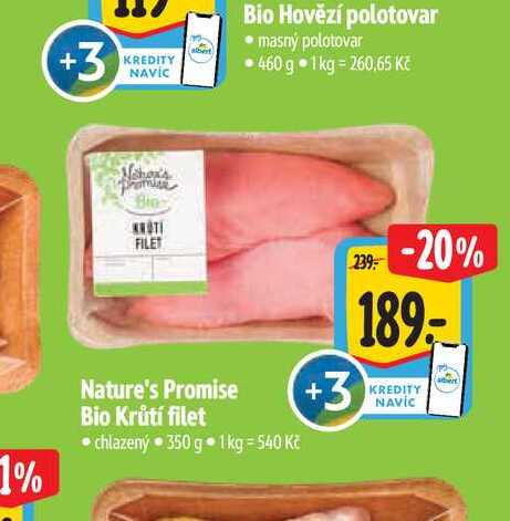  Nature's Promise Bio Krůtí filet  350 g