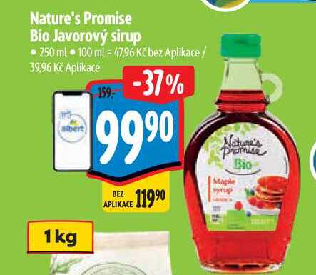 Nature's Promise Bio Javorový sirup 250 ml  