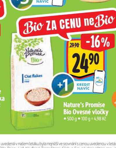 Nature's Promise Bio Ovesné vločky 500 g