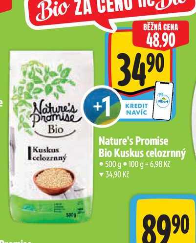   Nature's Promise Bio Kuskus celozrnný 500 g  