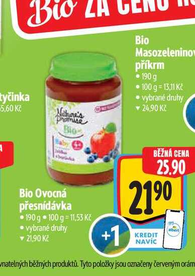 Bio Ovocná přesnídávka 190 g