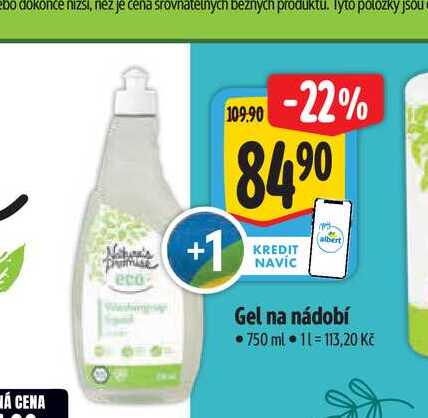 Gel na nádobí 750 ml