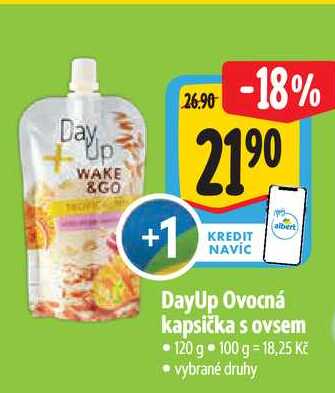   DayUp Ovocná kapsička s ovsem 120 g  