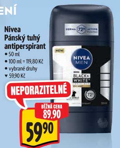 Nivea Pánský tuhý antiperspirant, 50 ml