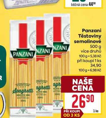 Panzani Těstoviny semolinové 500 g