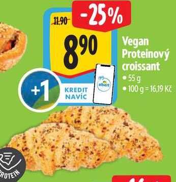 Vegan Proteinový croissant, 55 g