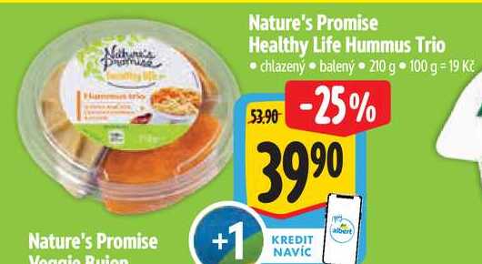 Nature's Promise Healthy Life Hummus Trio, 210 g   