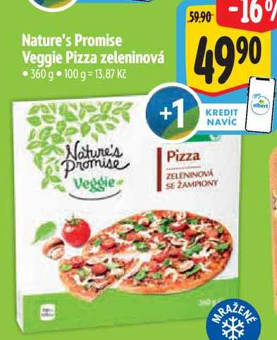 Nature's Promise Veggie Pizza zeleninová, 360 g  
