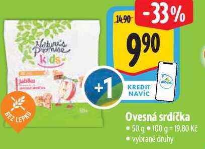 Ovesná srdíčka, 50 g