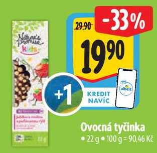 Ovocná tyčinka, 22 g