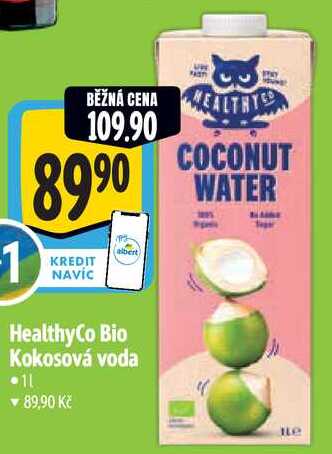 HealthyCo Bio Kokosová voda, 1 l