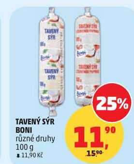 TAVENÝ SÝR BONI různé druhy, 100 g 