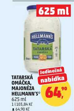 HELLMANN'S TATARSKÁ OMÁČKA, 625 ml 