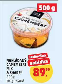 NAKLÁDANÝ CAMEMBERT MIX & SHARE, 500 g 
