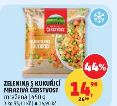 ZELENINA S KUKUŘICÍ MRAZIVÁ ČERSTVOST mražená, 450 g