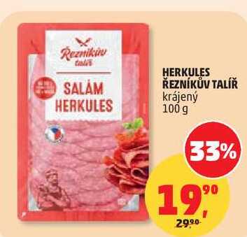 HERKULES ŘEZNÍKŮV TALÍŘ krájený, 100 g 