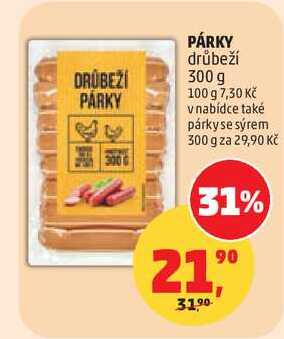 PÁRKY drůbeží, 300 g 