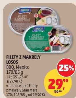 FILETY Z MAKRELY LOSOS BBQ, Mexico, 170/85 g 