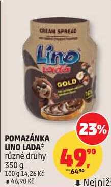 POMAZÁNKA LINO LADA různé druhy, 350 g