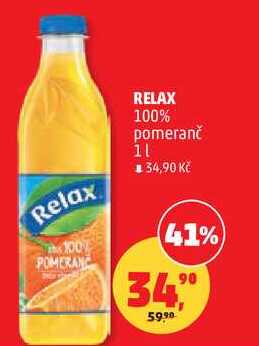 RELAX 100% pomeranč, 1 l 