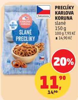 PRECLÍKY KARLOVA KORUNA slané, 150 g