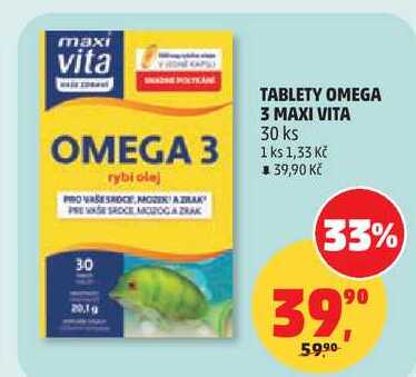 TABLETY OMEGA 3 MAXI VITA, 30 ks  