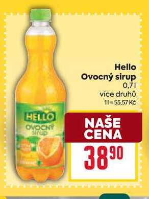 Hello Ovocný sirup 0,7l