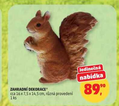 ZAHRADNÍ DEKORACE cca 16 x 7,5 x 14,5 cm, různá provedení, 1 ks 