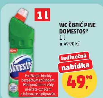 WC ČISTIČ PINE DOMESTOS, 1 l 