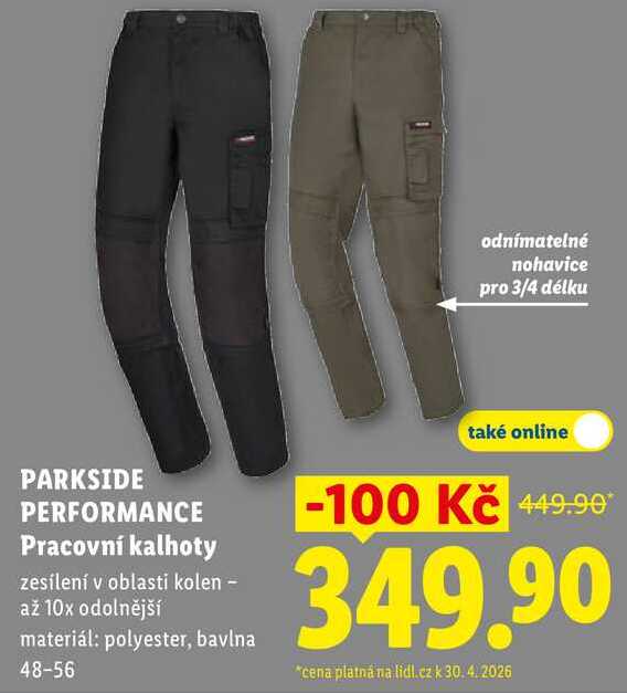 PARKSIDE PERFORMANCE Pracovní kalhoty  