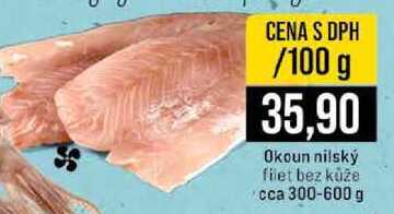 Okoun nilský filet bez kůže cca 300-600 g 100g
