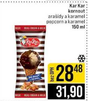Kar Kar kornout arašidy a karamel popcorn a karamel 150 ml