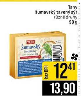 Tany šumavský tavený sýr různé druhy 90 g