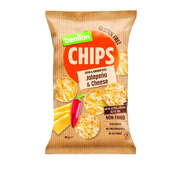 Benlian Corn & Brown rice chips Jalapeño a sýr
