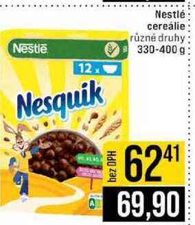 Nestlé cereálie různé druhy 330-400 g
