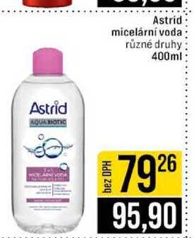 Astrid micelární voda různé druhy 400ml