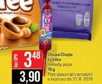 Chupa Chups lízátko melody pops 15 g 