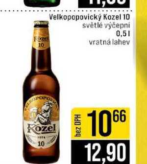 Velkopopovický Kozel 10 světlé výčepní 0,5l