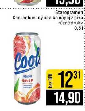 Staropramen Cool ochucený nealko nápoj z piva různé druhy 0,5l