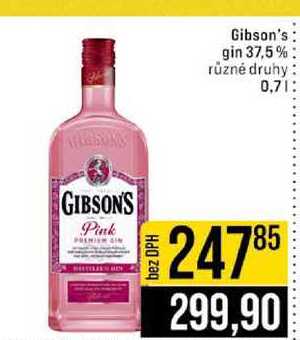 Gibson's gin 37,5% různé druhy 0,7l