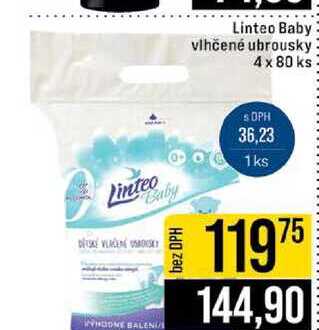 Linteo Baby vlhčené ubrousky 4 x 80 ks 