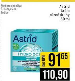 Astrid krém různé druhy 50 ml 