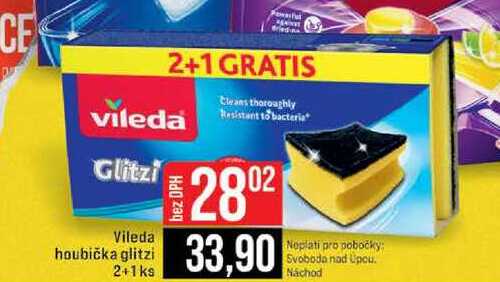 Vileda houbička glitzi 2+1 ks 