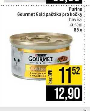Purina Gourmet Gold paštika pro kočky hovēzi kuřecí 85g